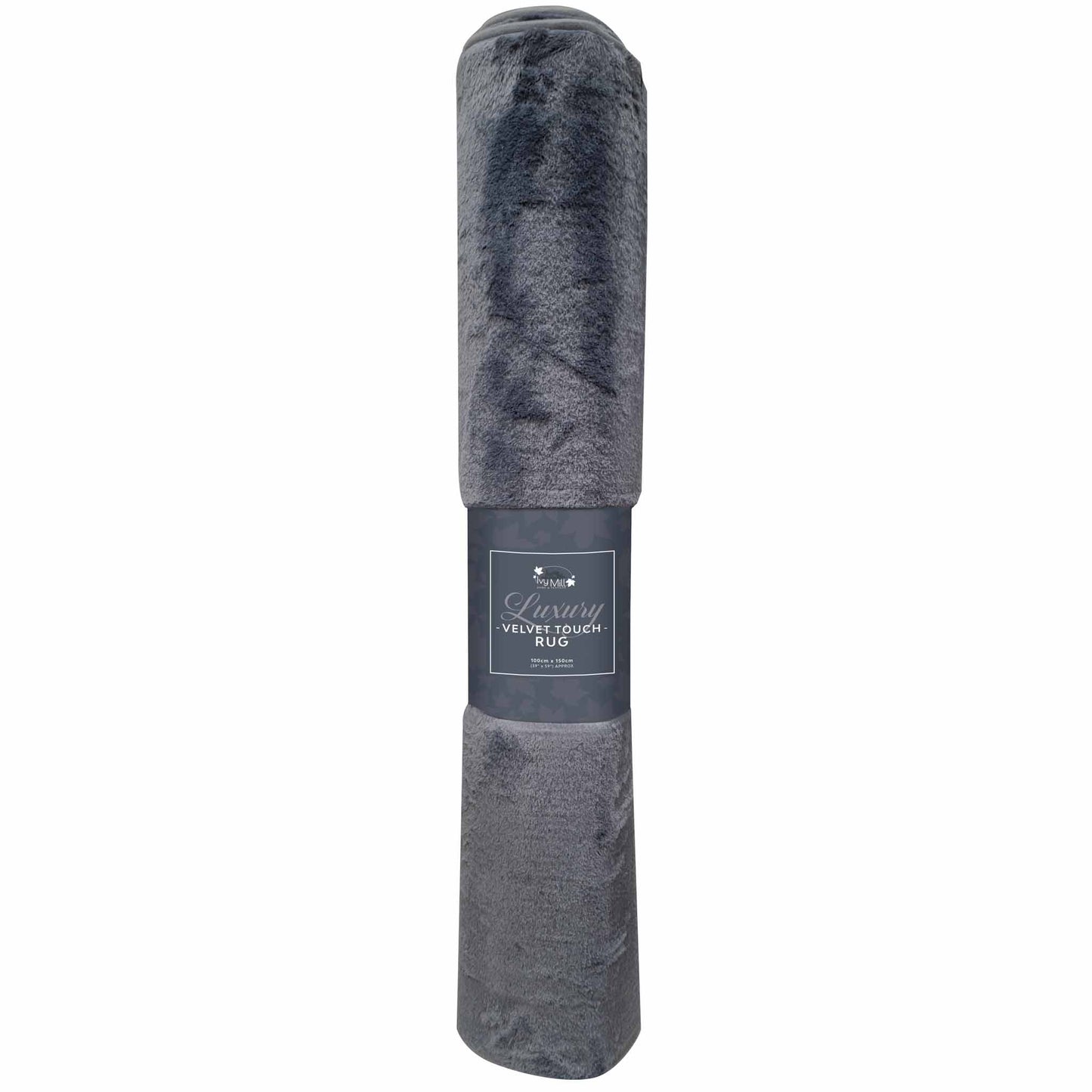 Velvet Touch Rug Charcoal 100x150
