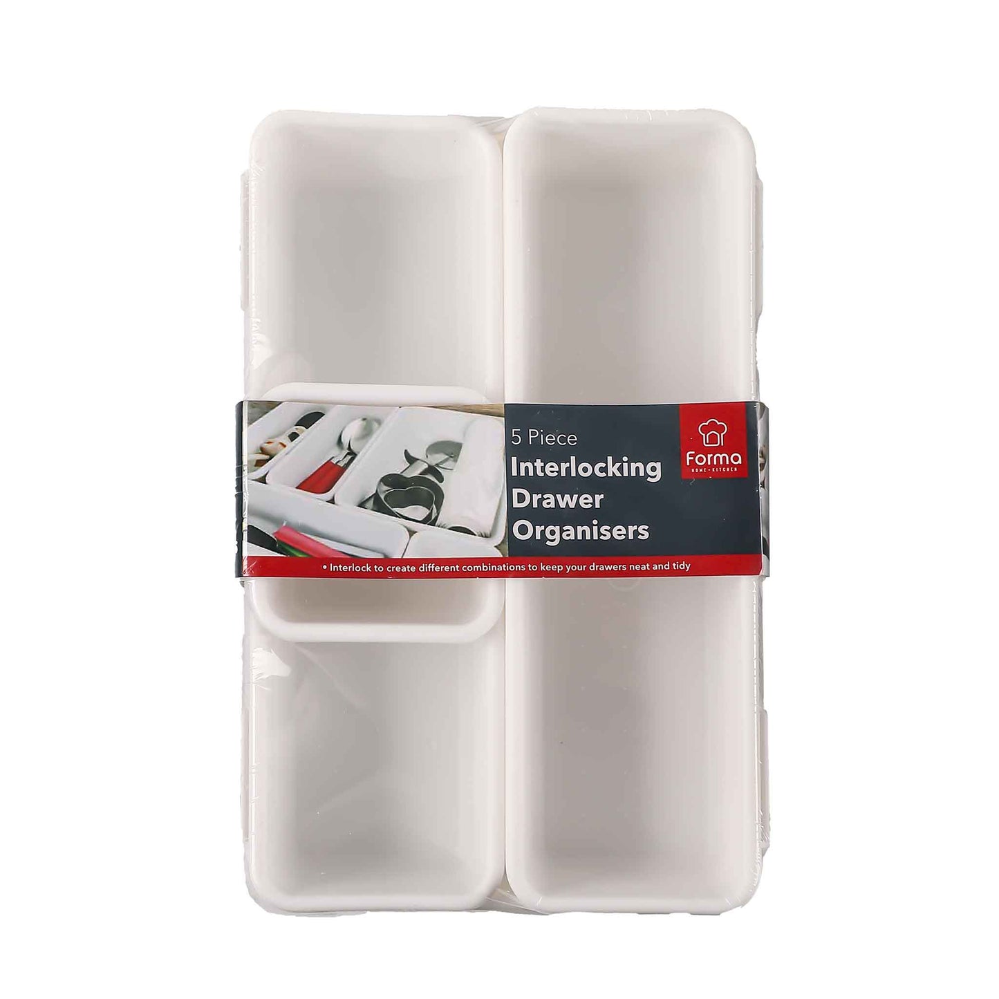 Interlock Drawer Organisers 5PK