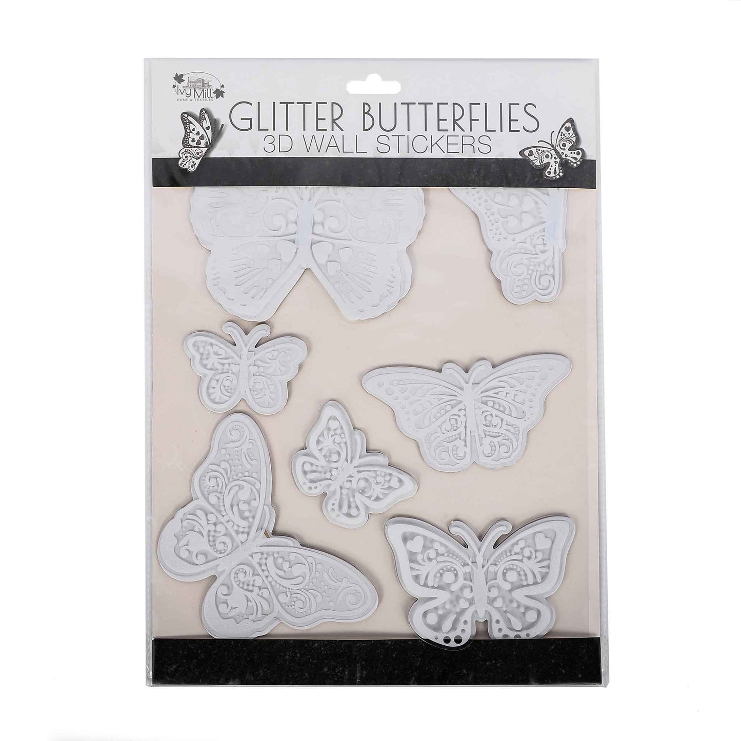3D Glitter Butterflies Wall Stickers