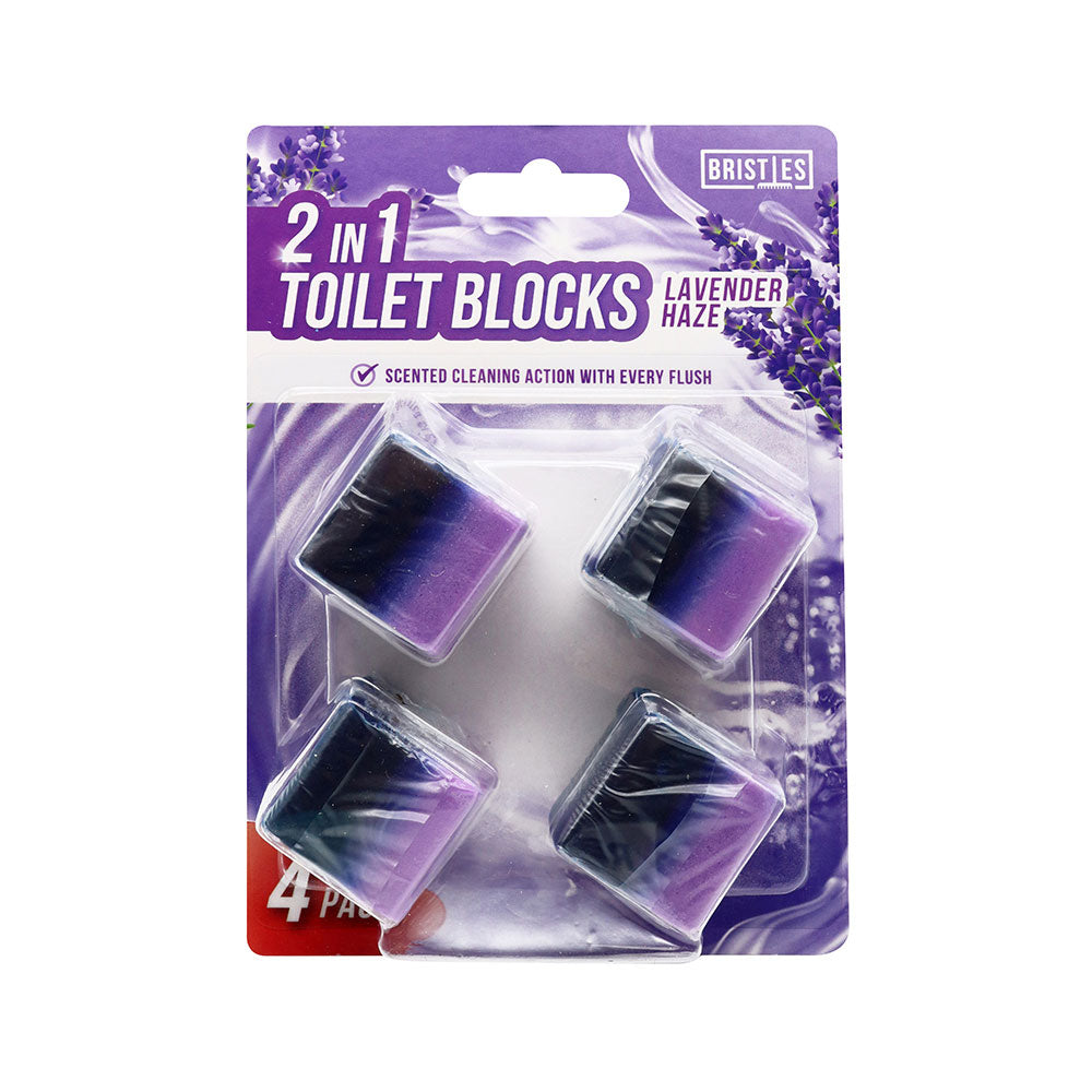 2In1 Toilet Blocks Cube Lavender Haze 4Pack
