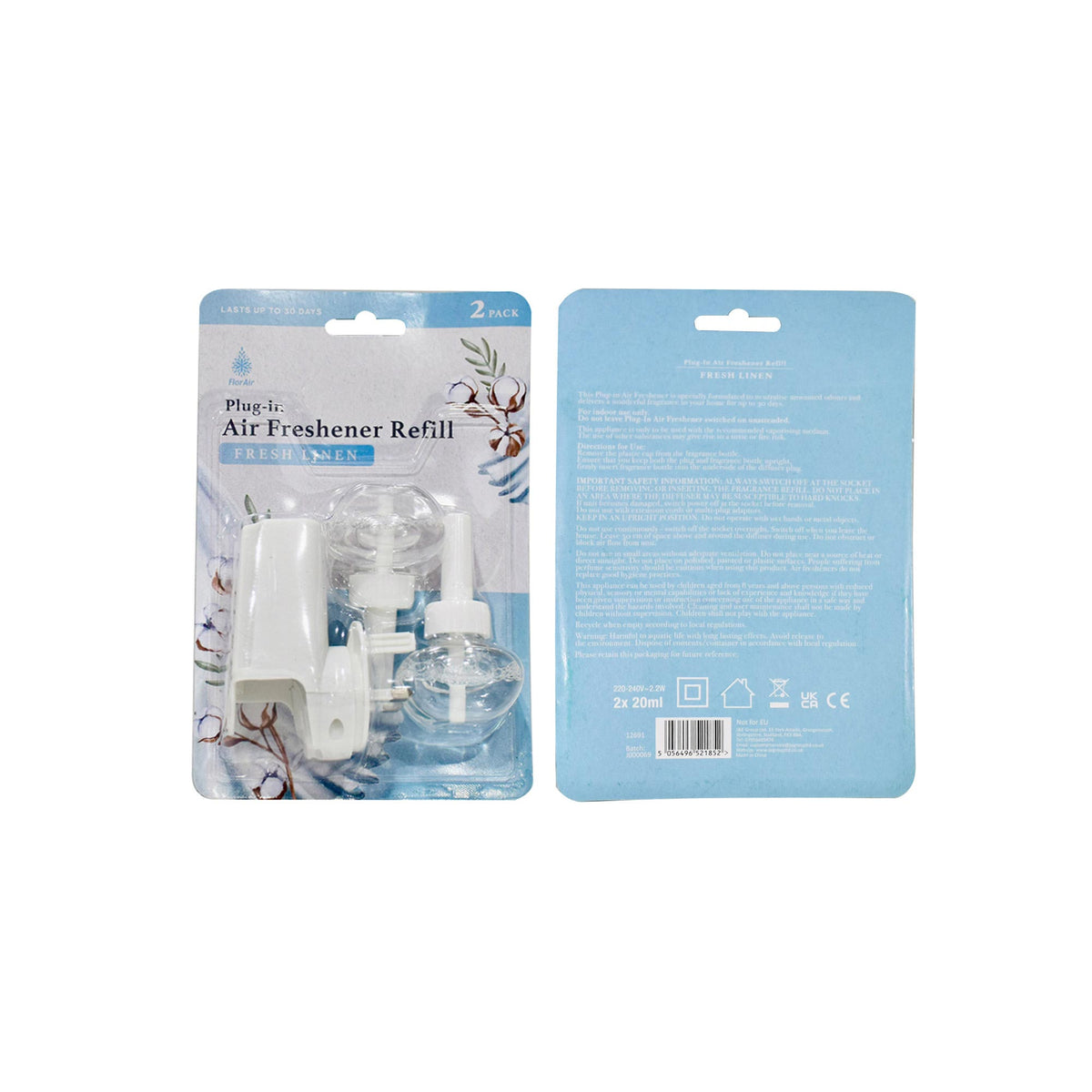 Plug-In Air Freshener Refill Linen 2X20Ml