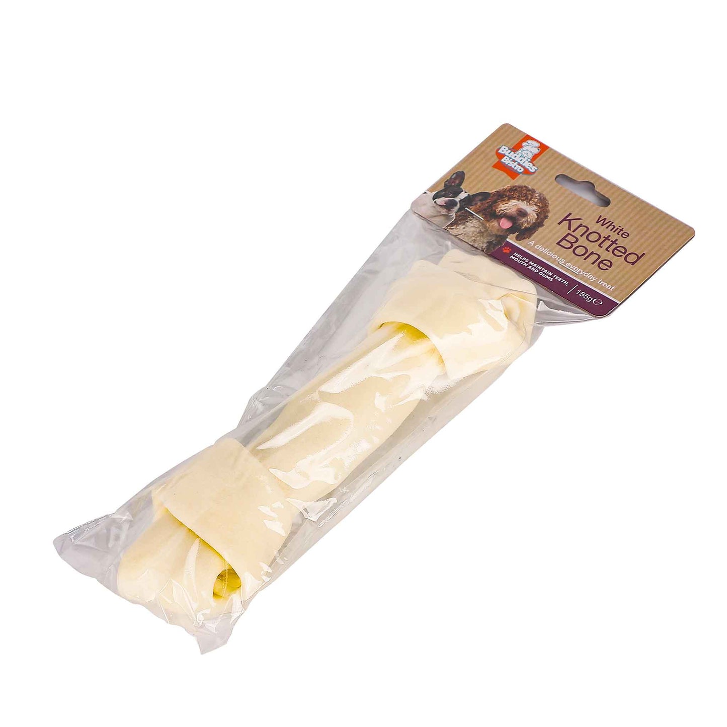White Knotted Bone Dog Treat 185g