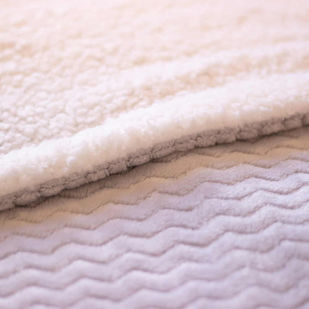 Jacquard Flannel Sherpa Throw130X160cm Grey