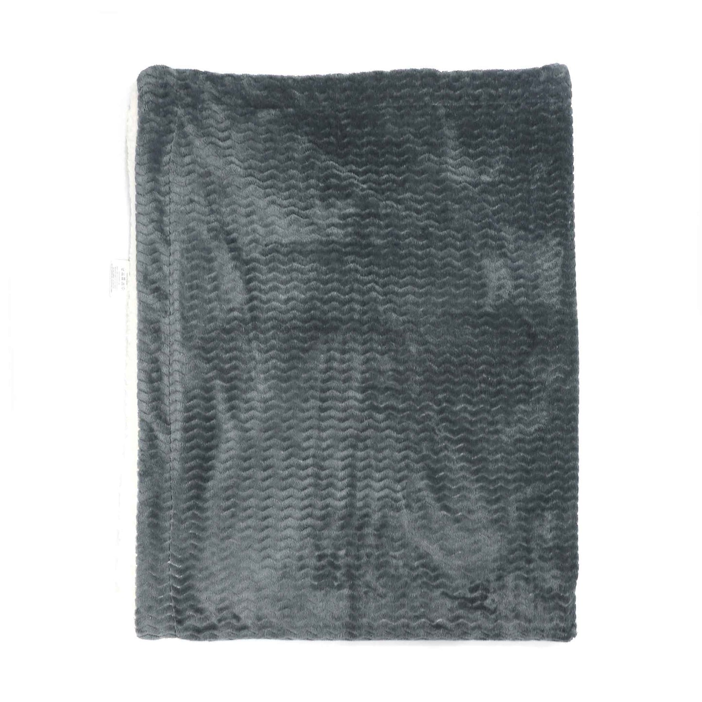 Jacquard Flannel Sherpa Throw 130X160cm Charcoal