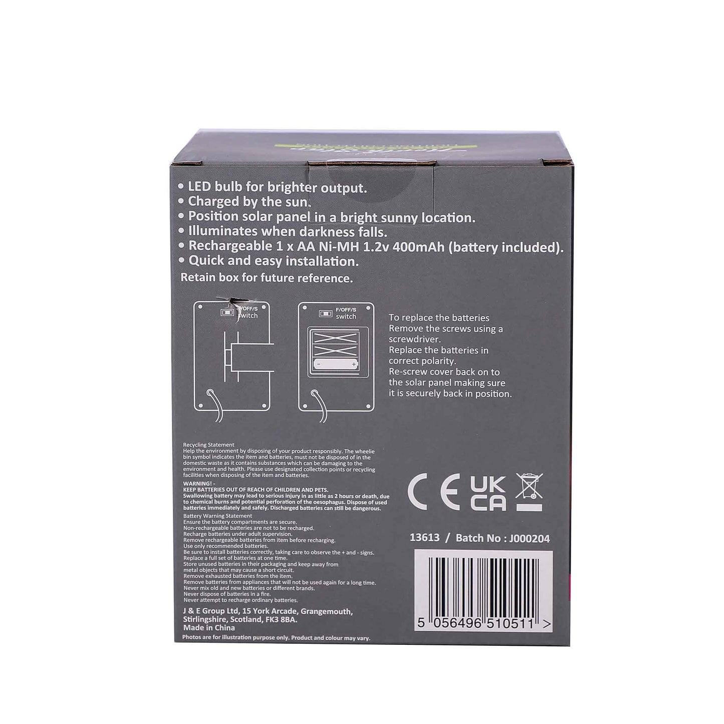 4 Stake Lights(400mah) Butterfly Daisy