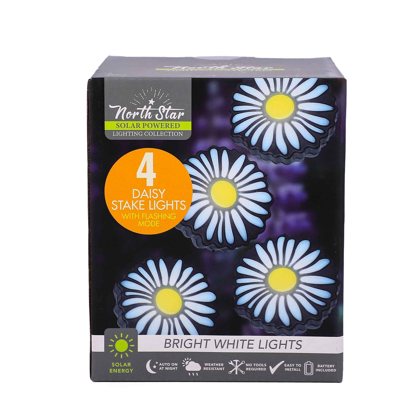 4 Stake Lights(400mah) Butterfly Daisy