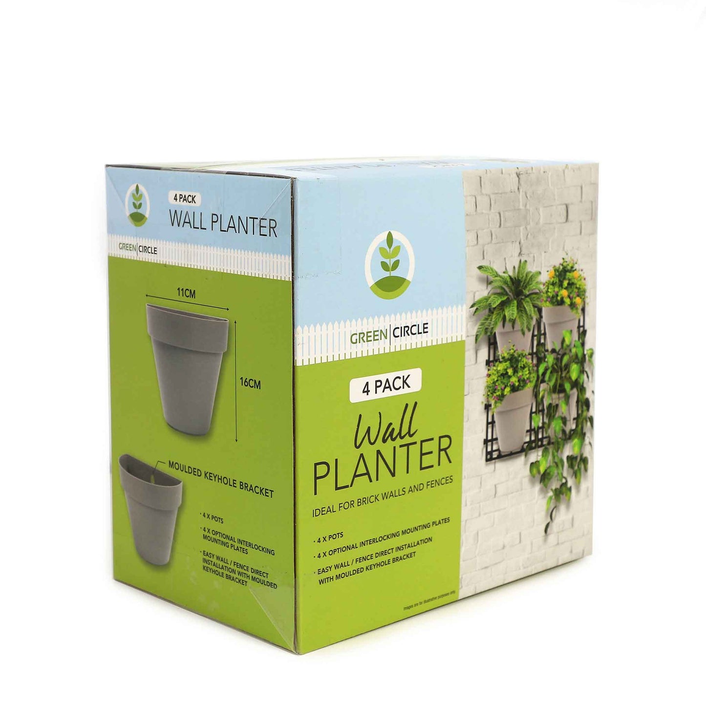 4 Pot Wall Planter