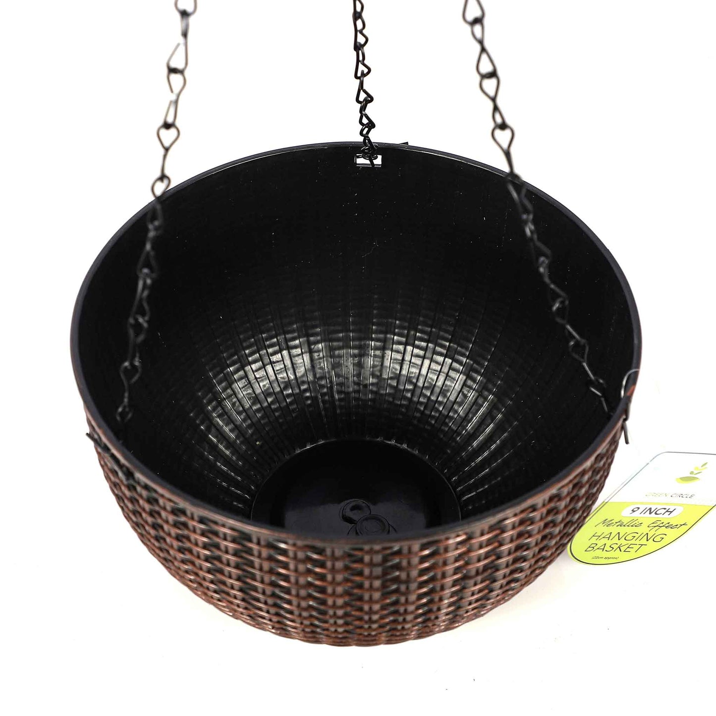 Metalic Effect Hanging Basket 9inch
