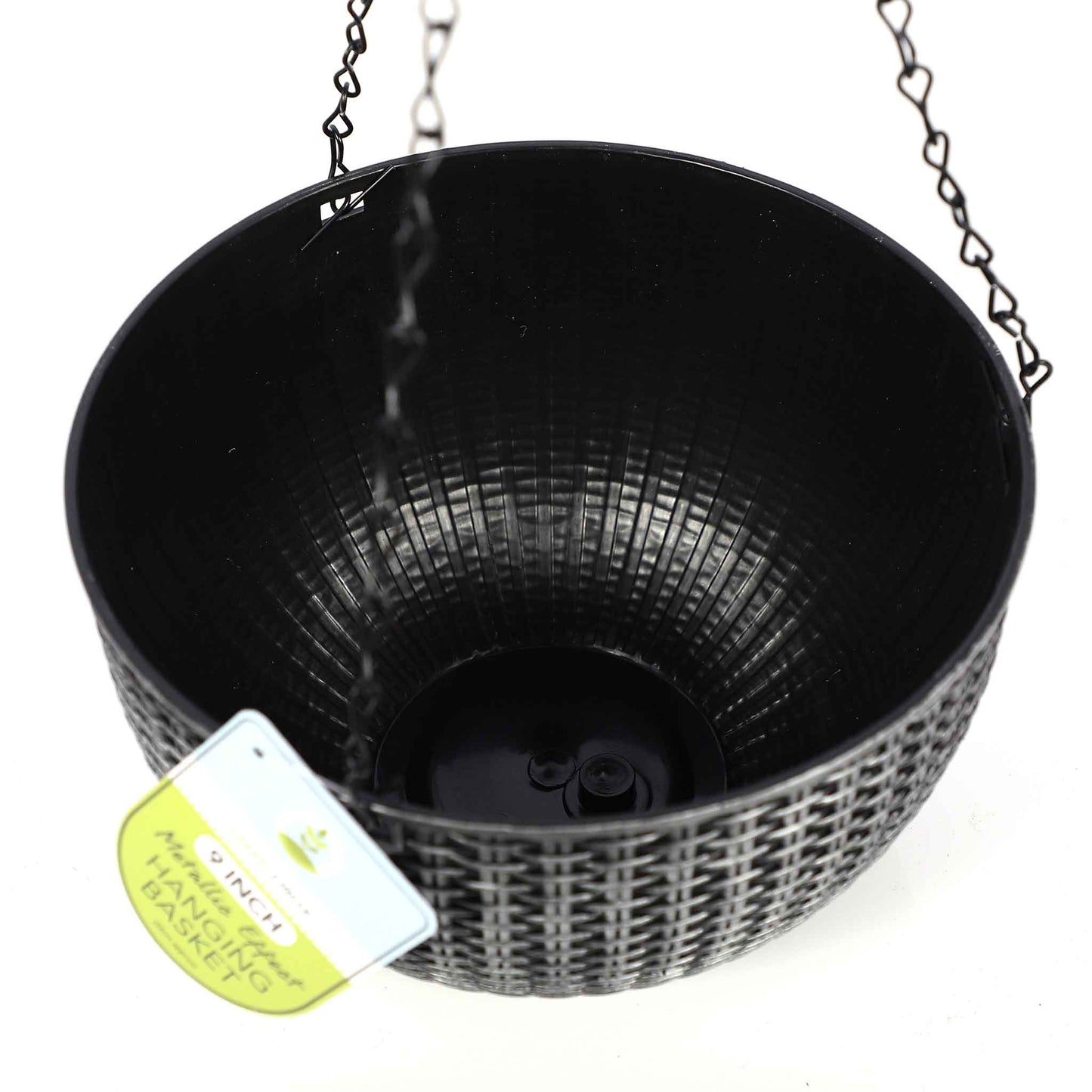 Metalic Effect Hanging Basket 9inch