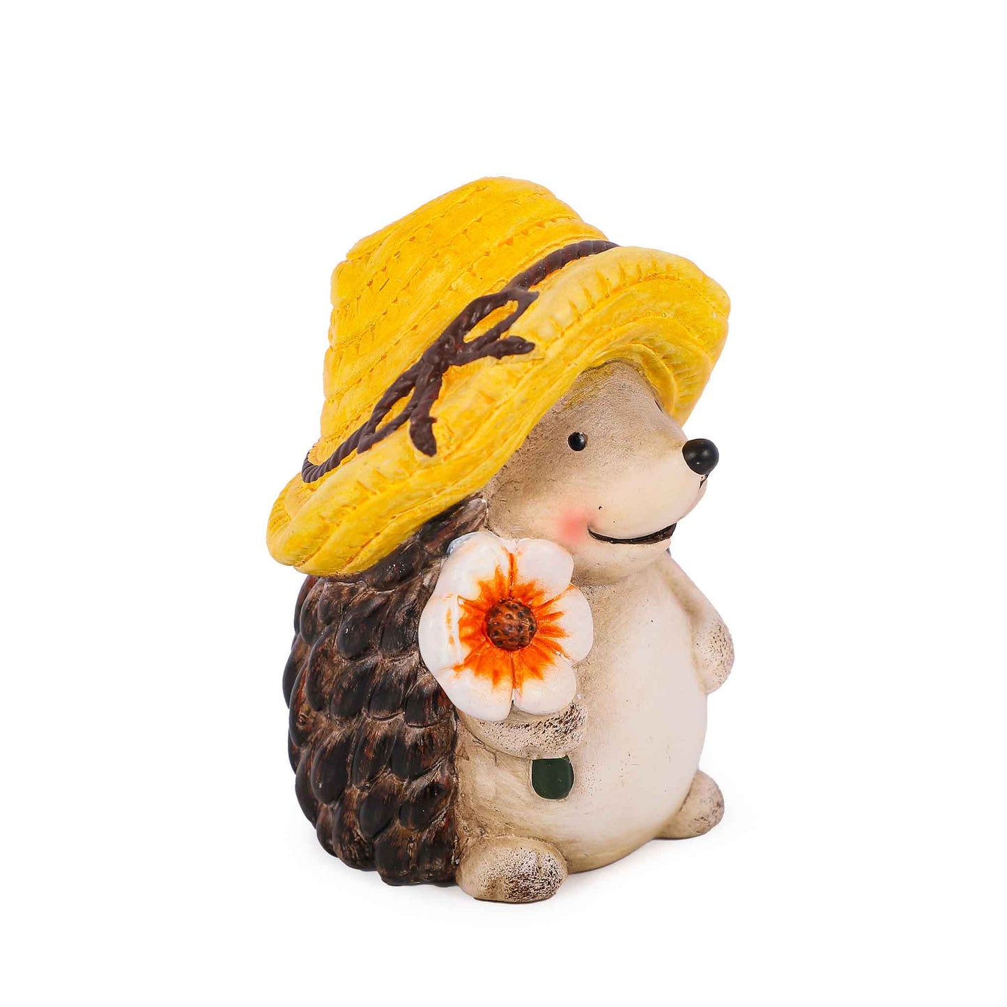 Hedgehog With Hat Garden Ornament