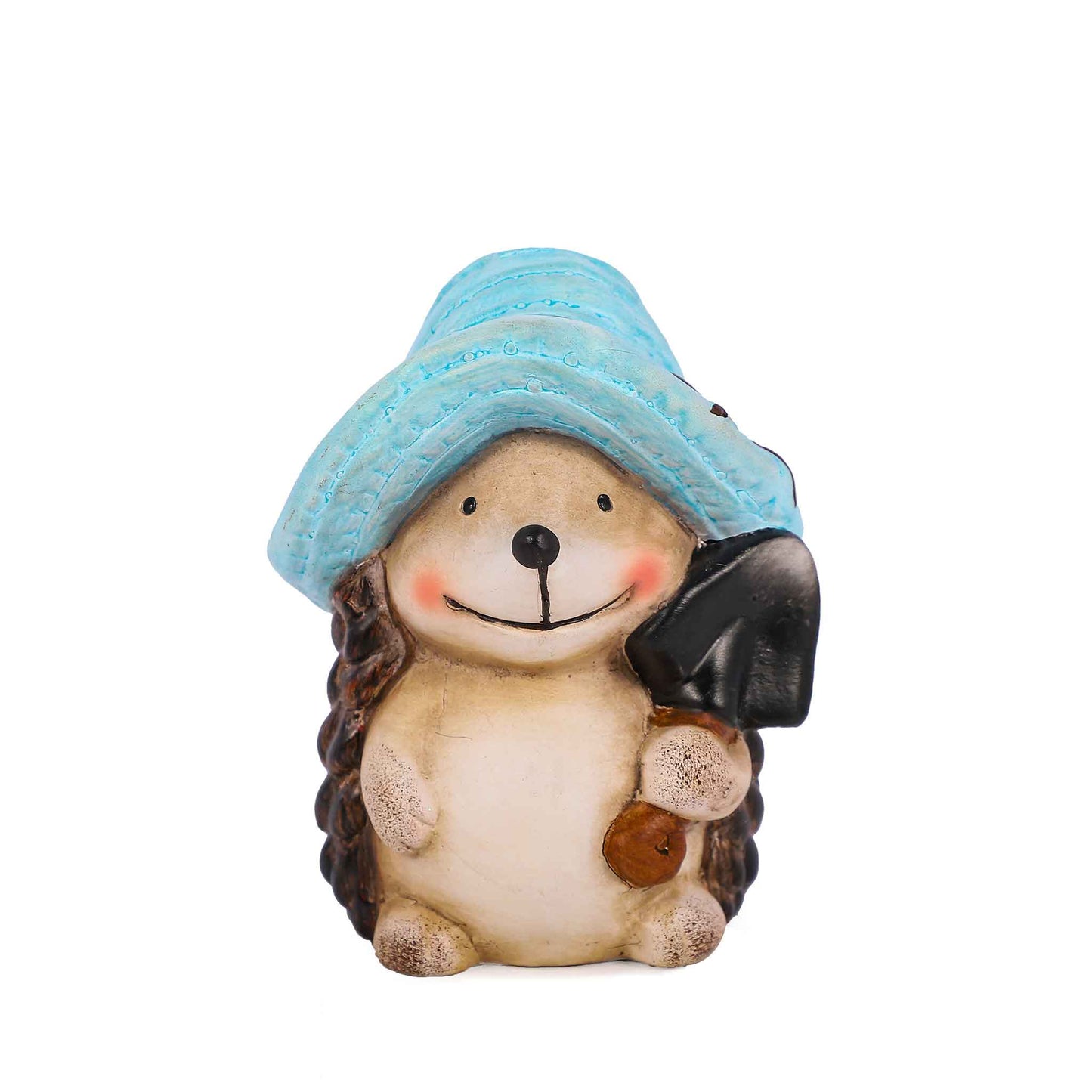 Hedgehog With Hat Garden Ornament