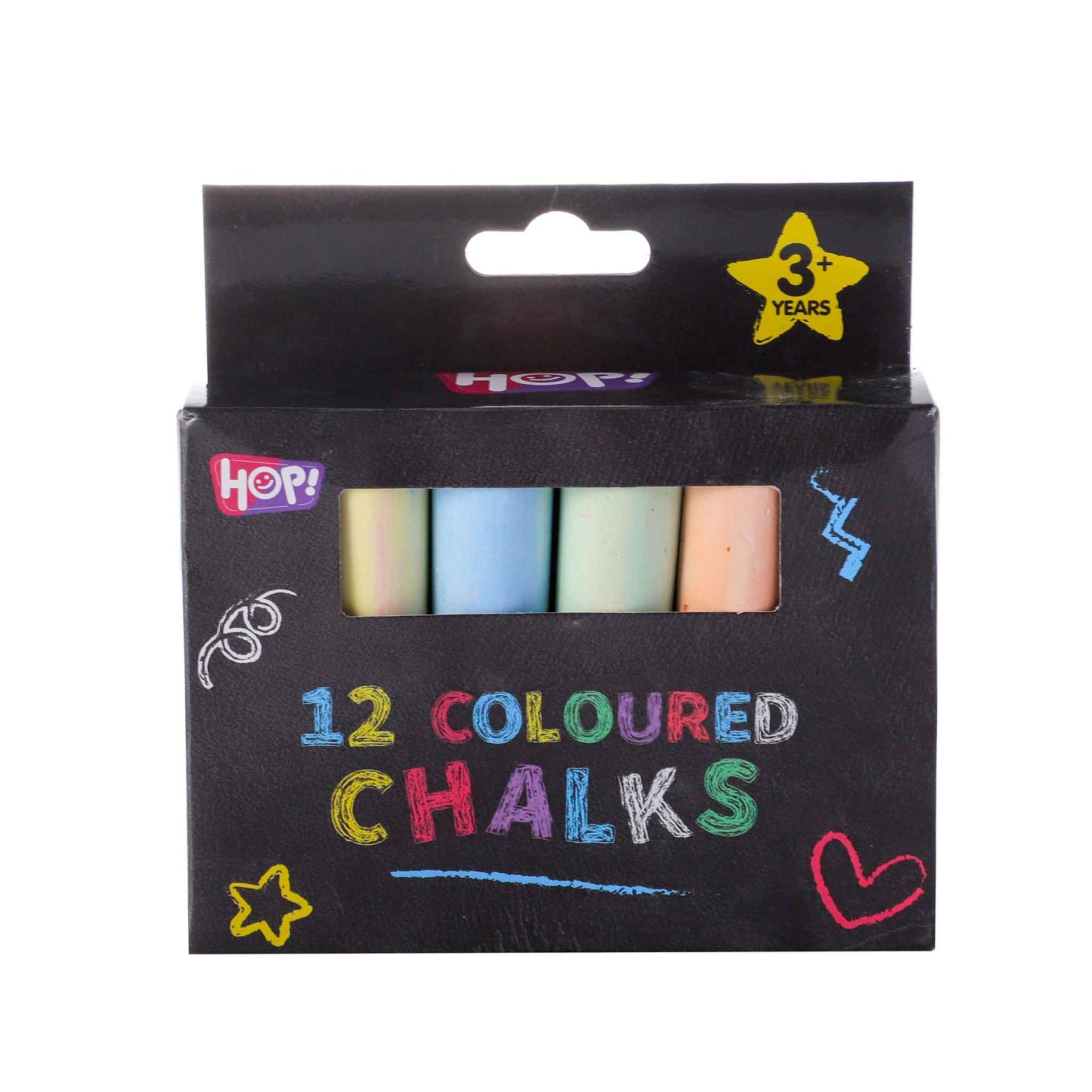 Coloured Chalk 12 PCS