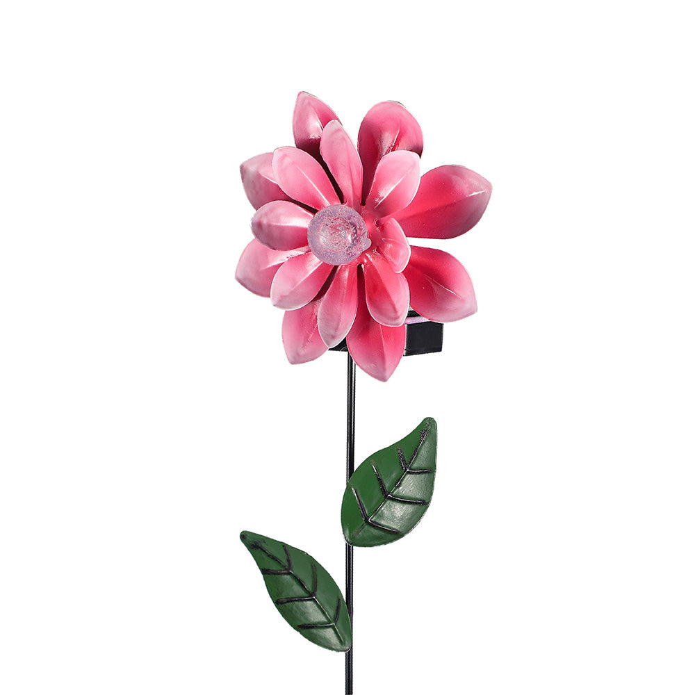Metal Solar Flowers Stake Light Assorted Colours