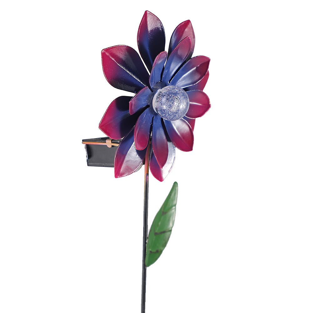 Metal Solar Flowers Stake Light Assorted Colours