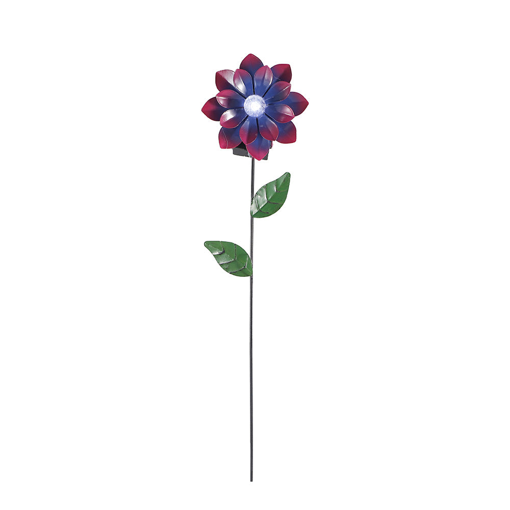 Metal Solar Flowers Stake Light Assorted Colours