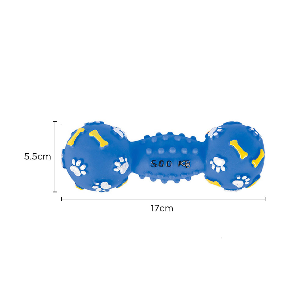 Dumbbell Squeaky Dog Toy
