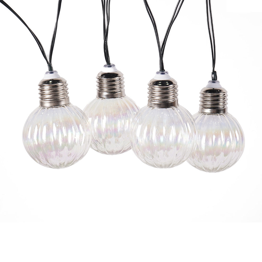 10Pc Globe Bulb Solar String Lights