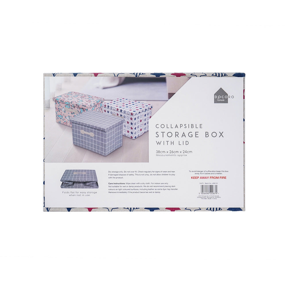 Collapsible Storage Box With Lid