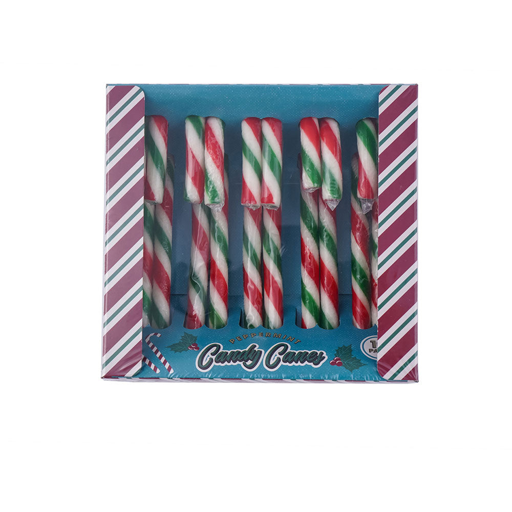 Peppermint Flavour Red & Green Candy Canes 10x12g