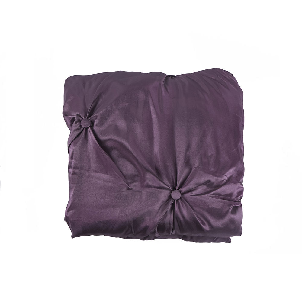 Buttoned Bedspread Plum 140x200cm