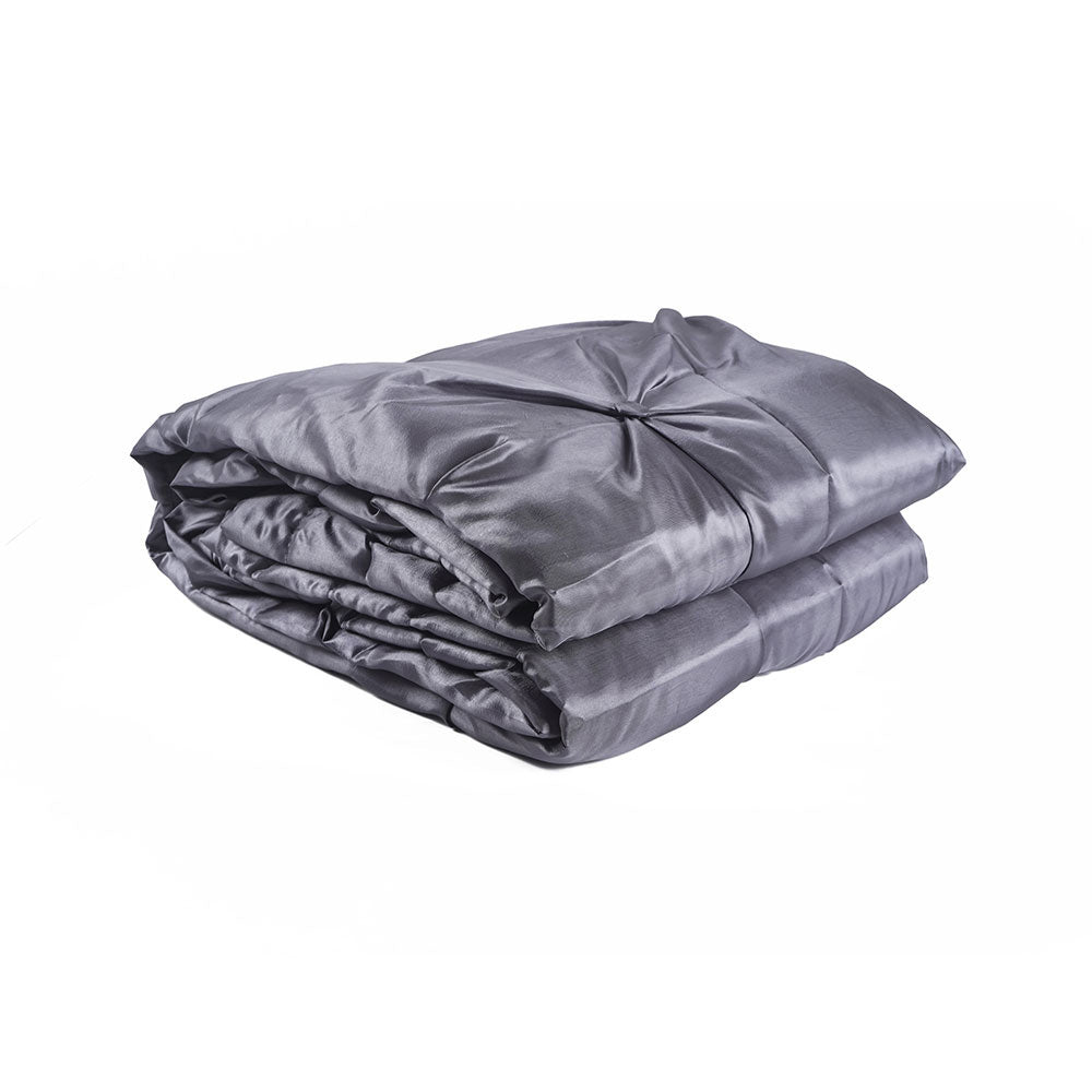 Buttoned Bedspread Charcoal 140X200Cm