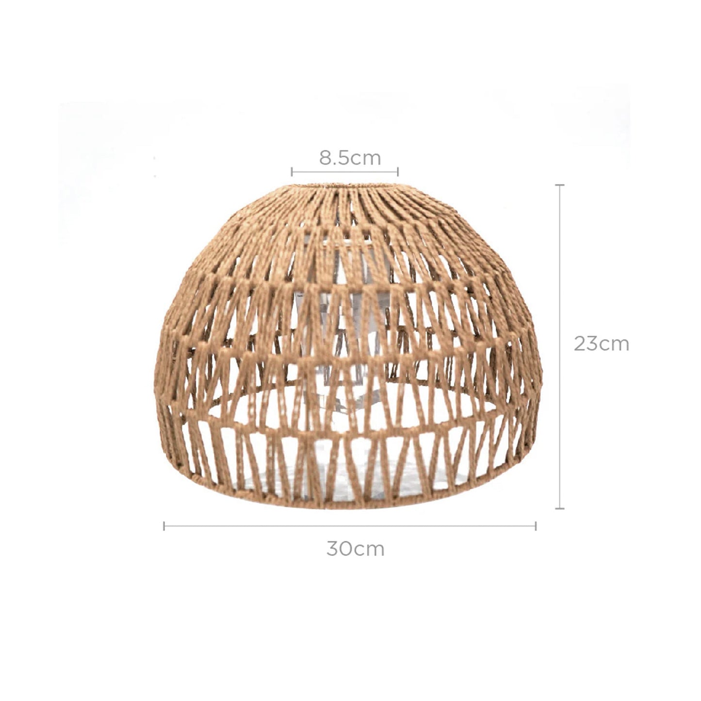 Woven Paper String Ceiling Lamp Shade 30Cm X 23Cm