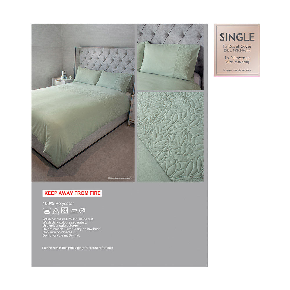 Pinsonic Lime Duvet Set 2Pcs Single Size