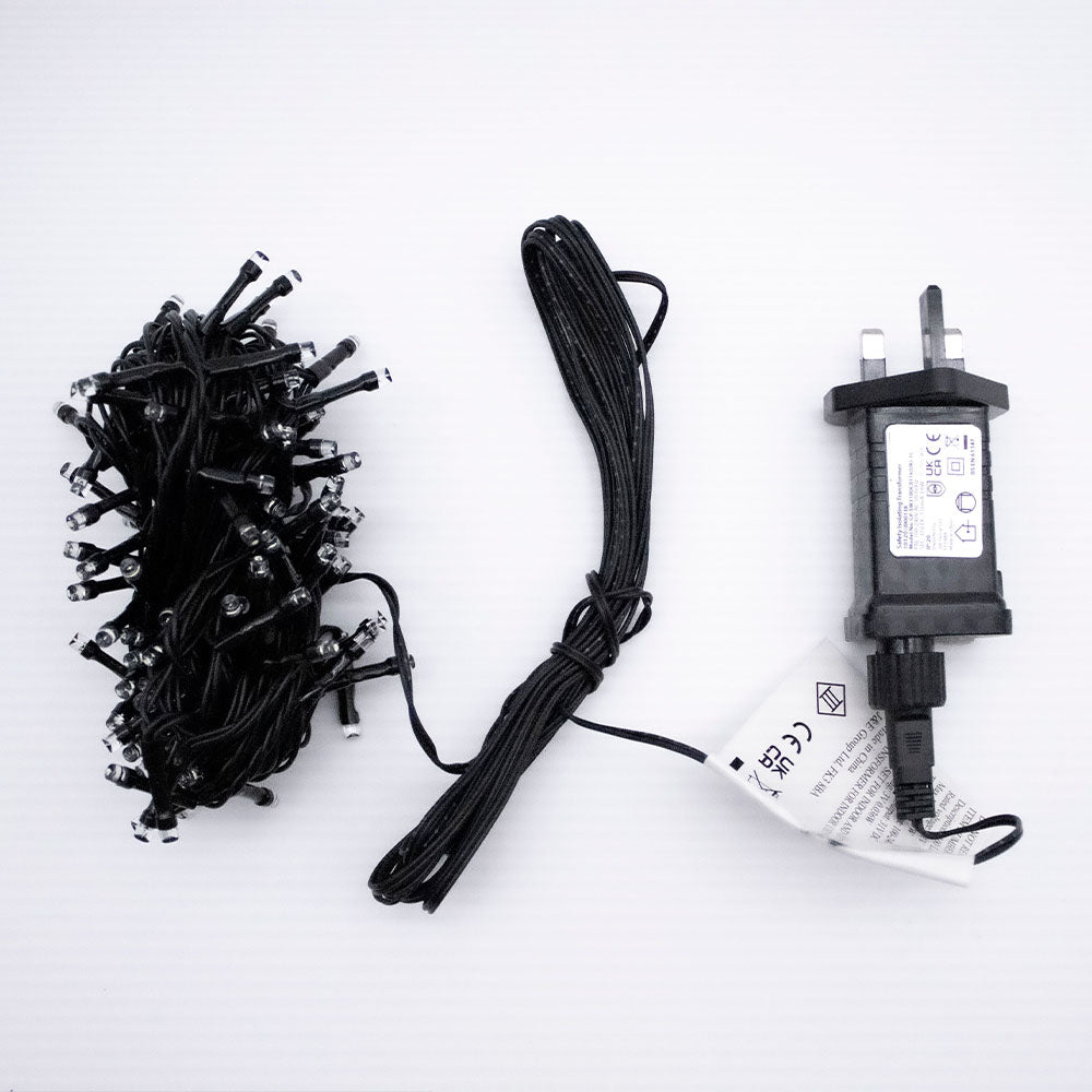 100 LED Chaser Lights Black Wire
