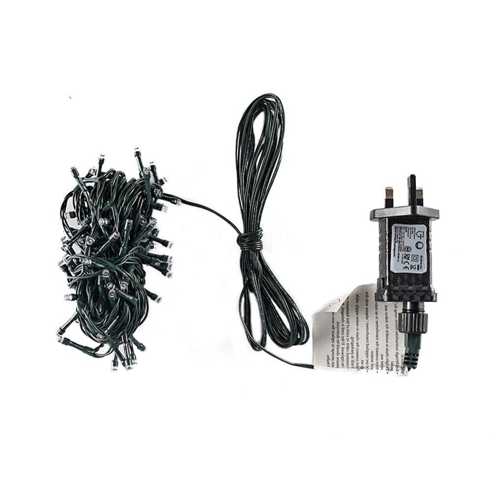 100 LED Chaser Lights Green Wire