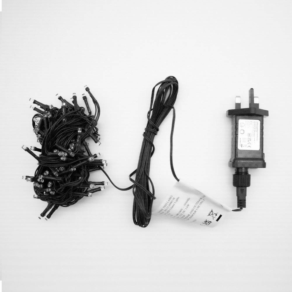 200 LED Chaser Lights Black Wire