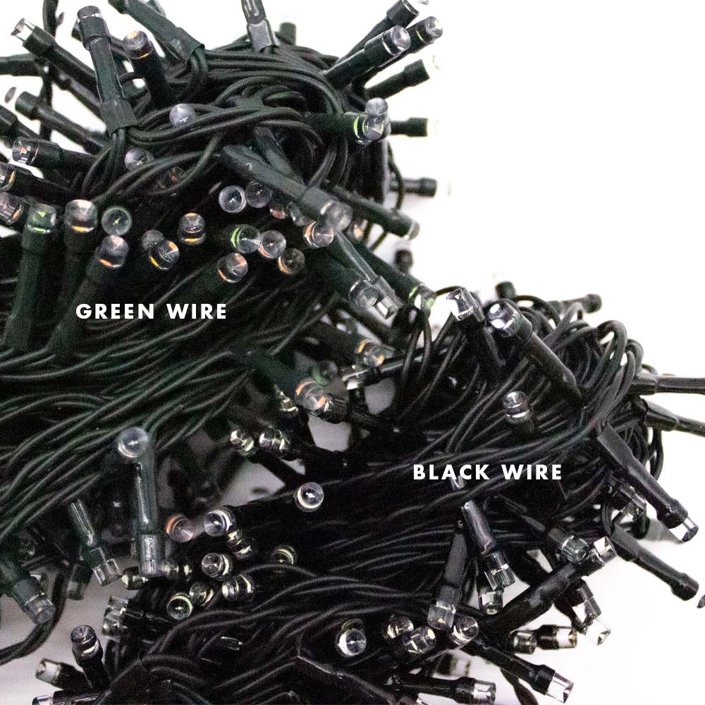 200 LED Chaser Lights Black Wire