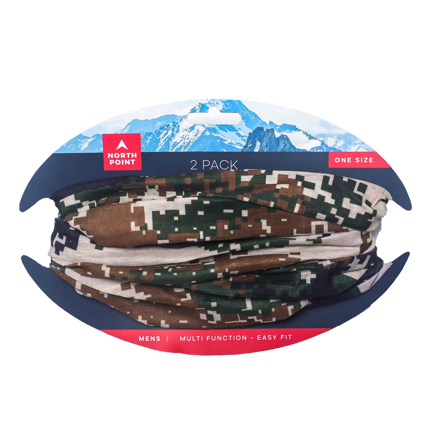 Mens 2PK Multi-Way Scarf