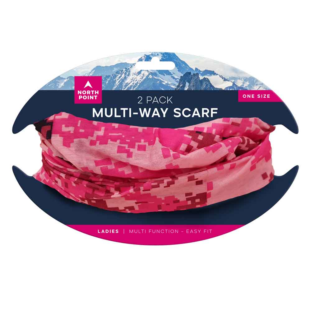 Ladies 2PK Multi-Way Scarf