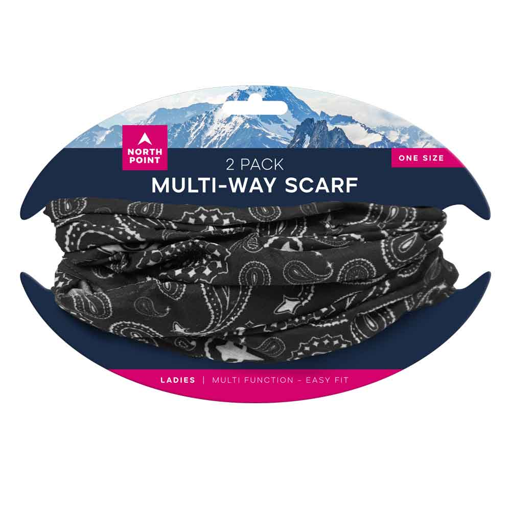 Ladies 2PK Multi-Way Scarf