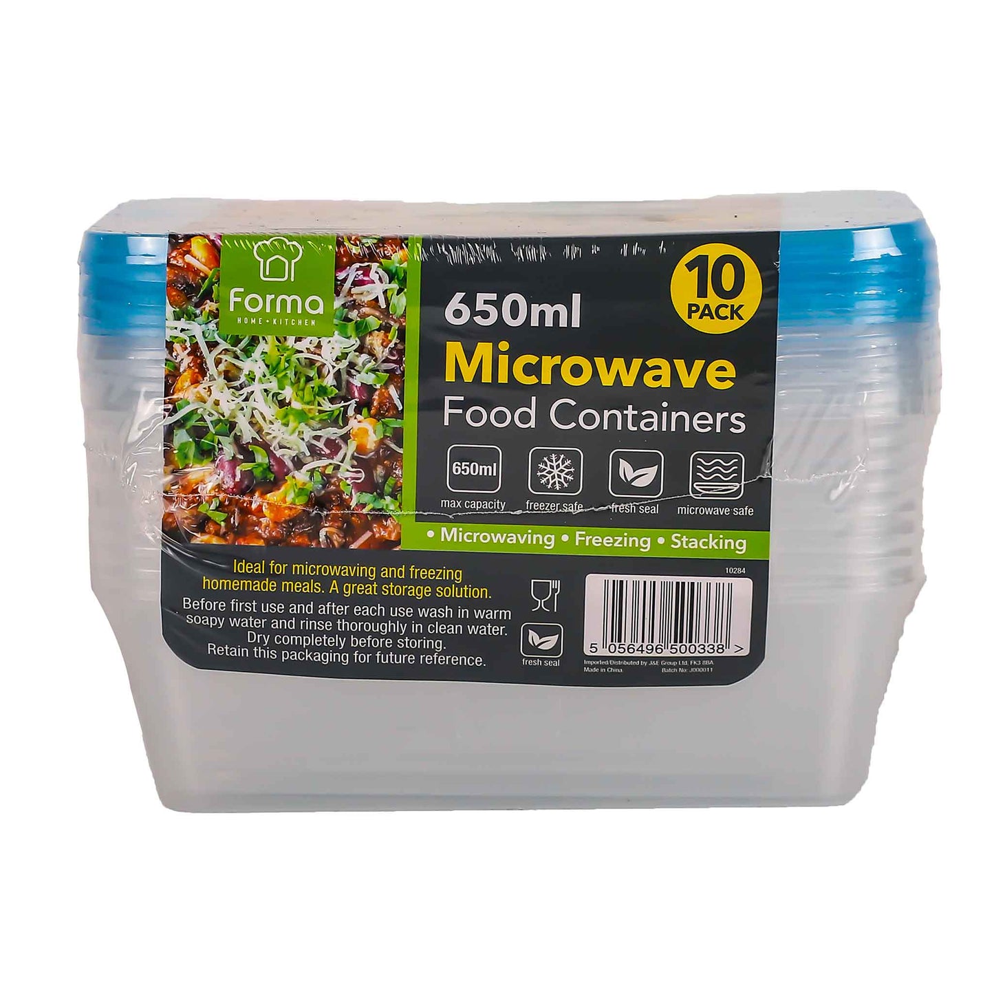 Disposable Microwave Food Containers 650ML 10PK