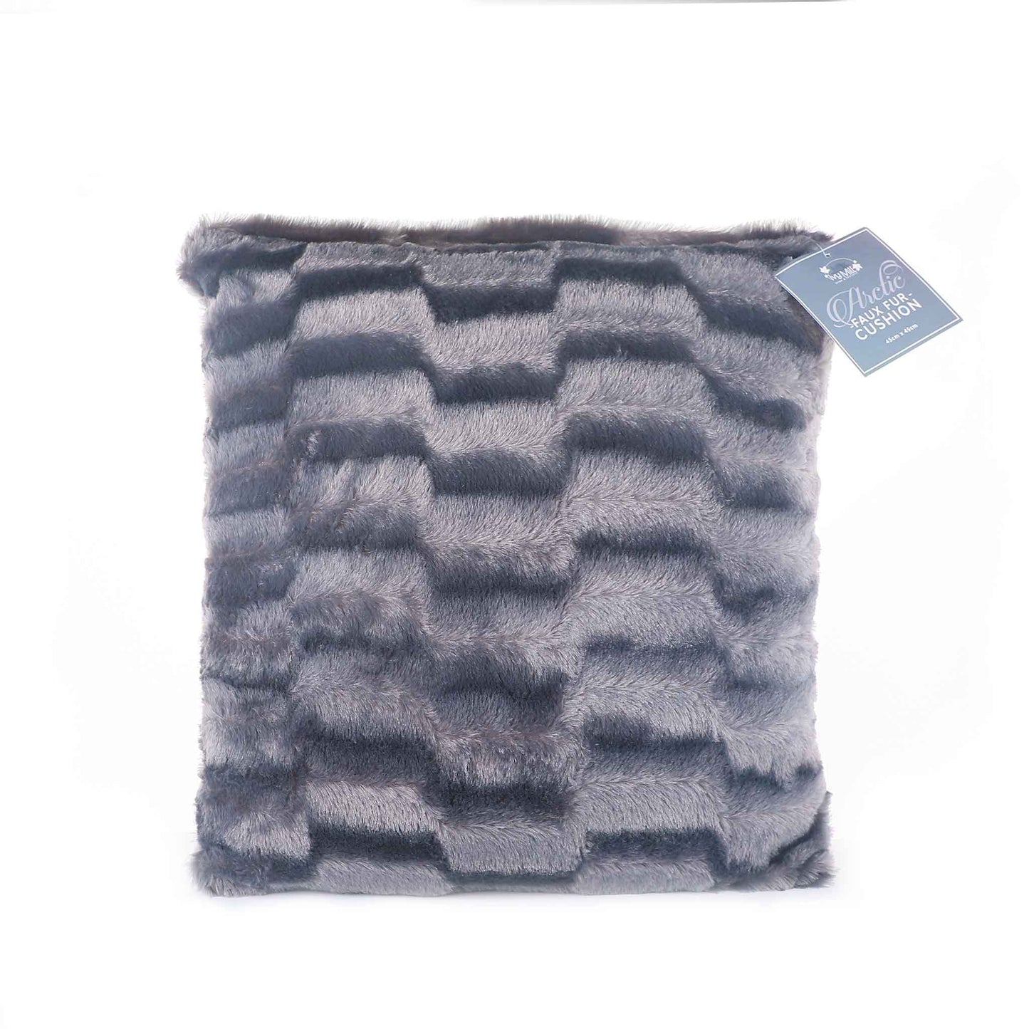 Arctic 18Inch Cushion (Charcoal/Silver)