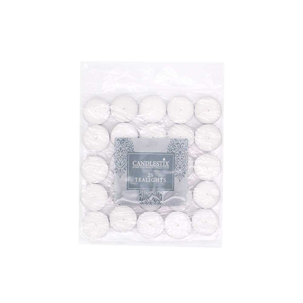 Tealights White 25PCS x 3PK
