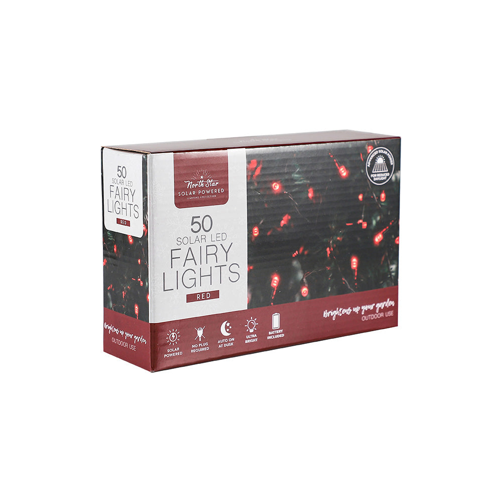 Winter Solar LED Lights Gold & Red 50