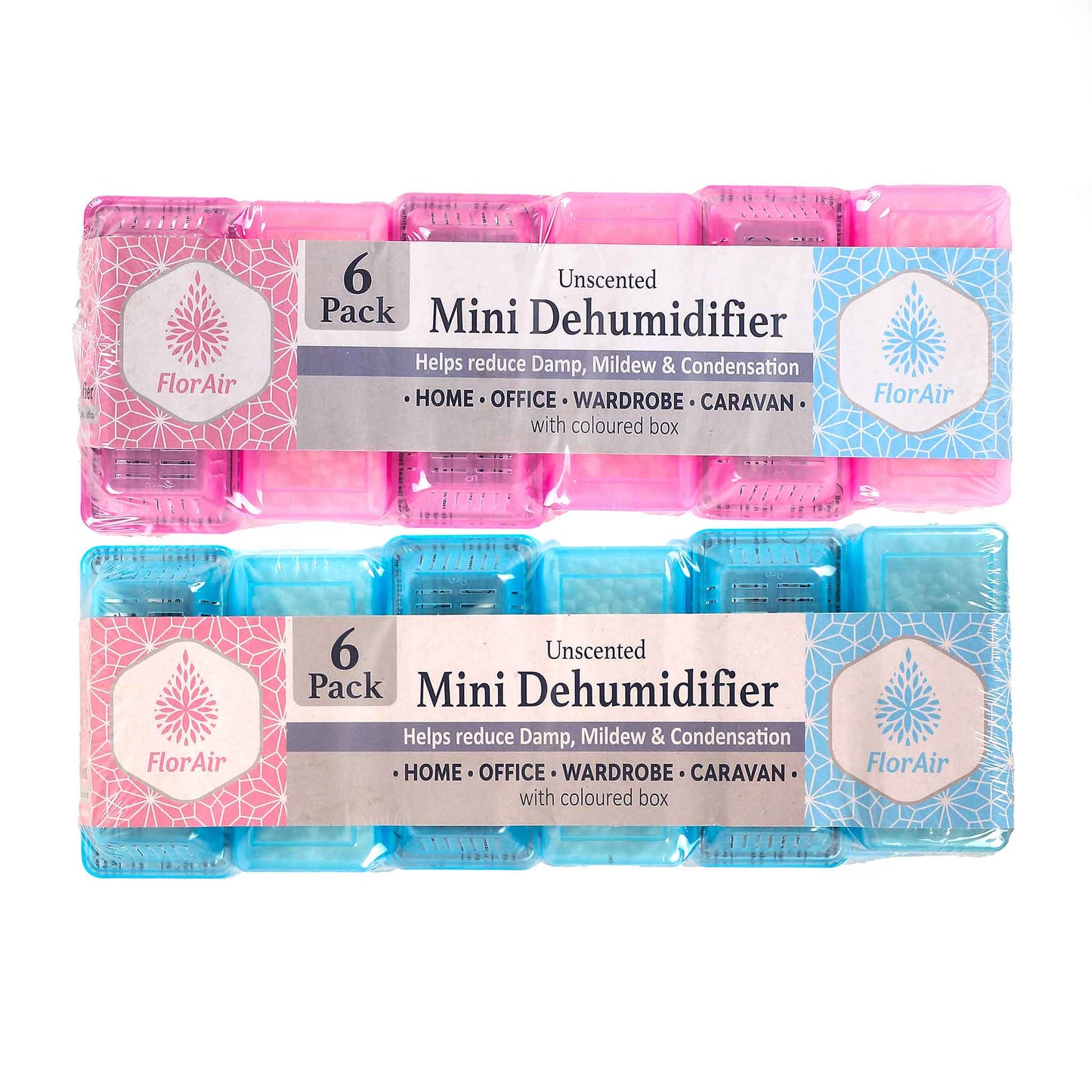 Mini Dehumidifier Coloured Box 6PK (Pink&Blue)