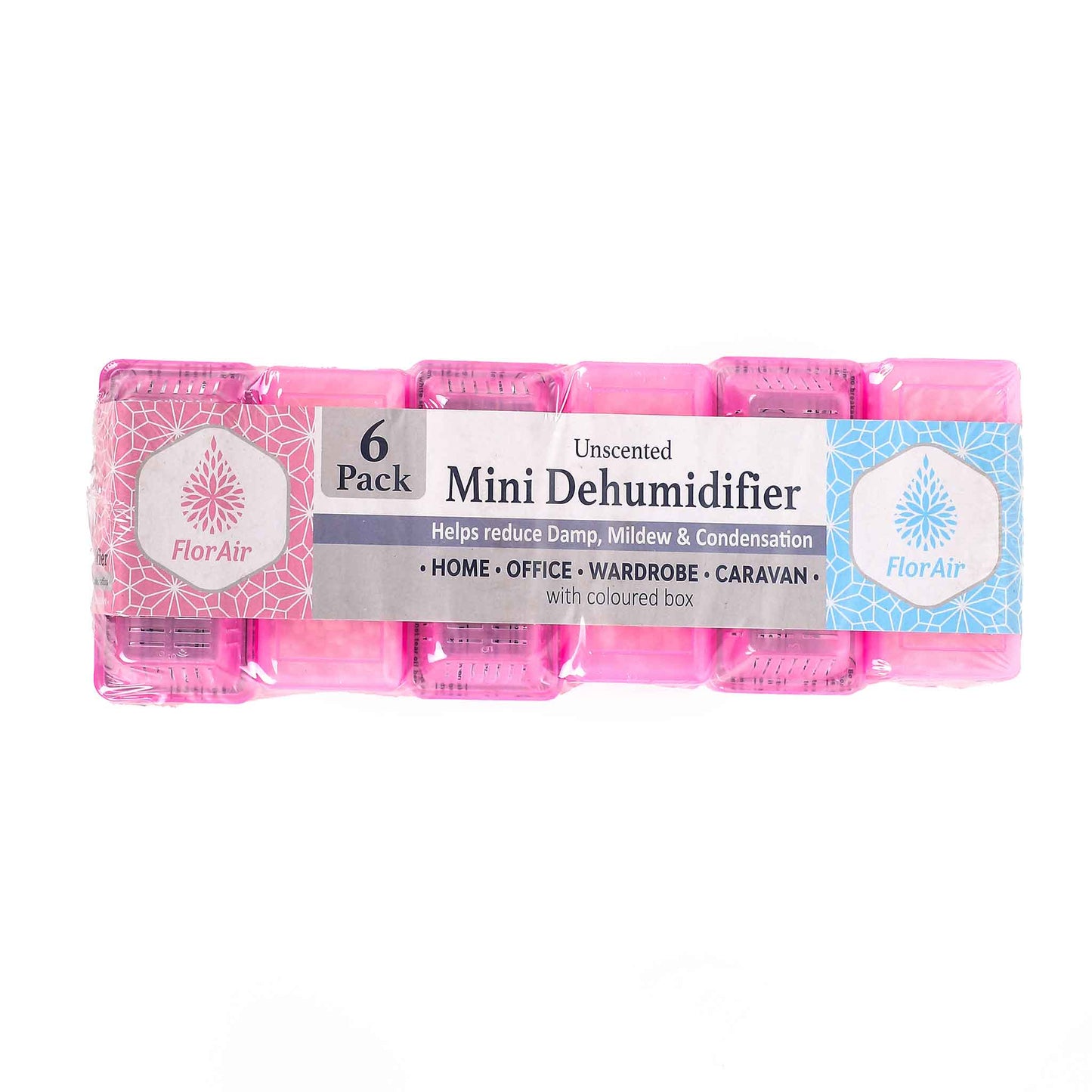 Mini Dehumidifier Coloured Box 6PK (Pink&Blue)