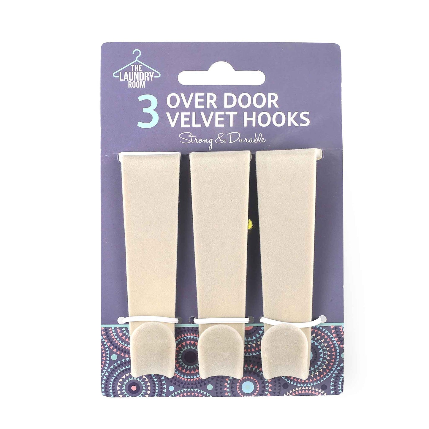 Velvet Over Door Hook 3PK