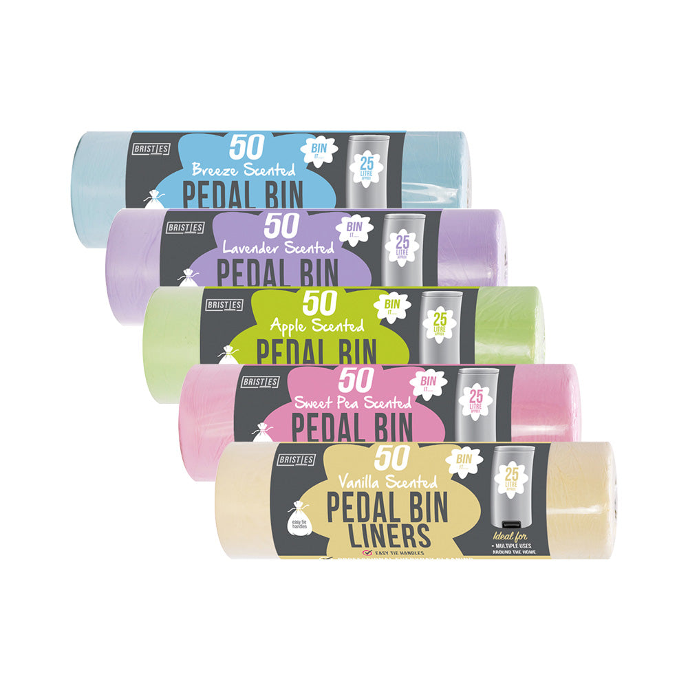 Pedal Bin Liners 25L 25S x 3PK Assorted