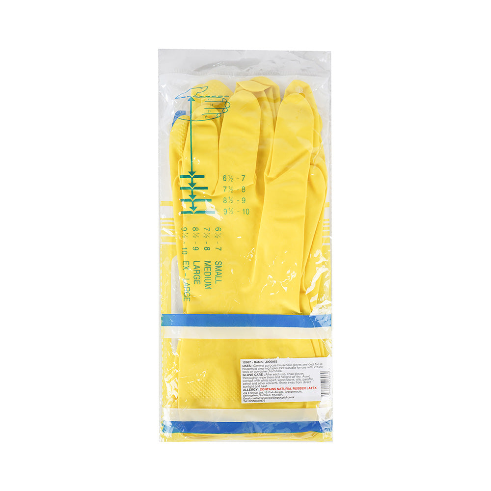 Yellow Rubber Glove Large 2pk