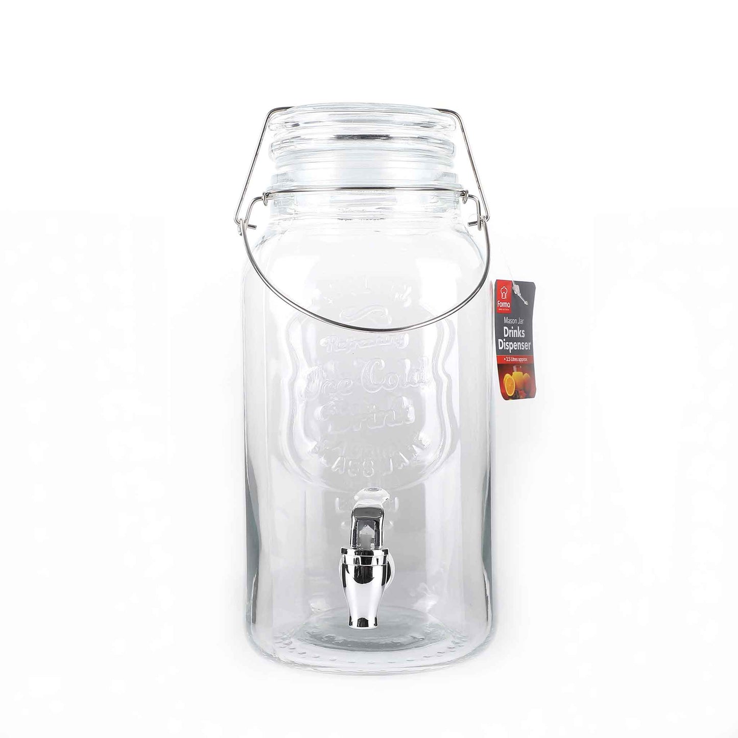 Glass Drinks Dispenser 3.5L