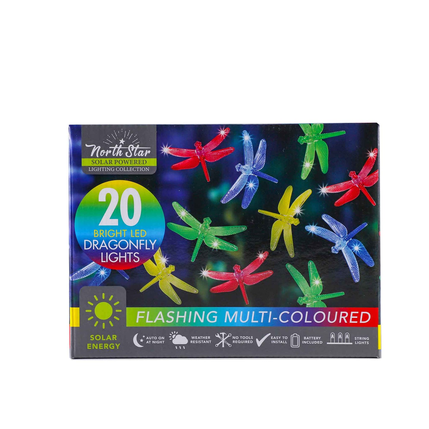 LED Dragonfly & Butterfly String Solar Lights 20