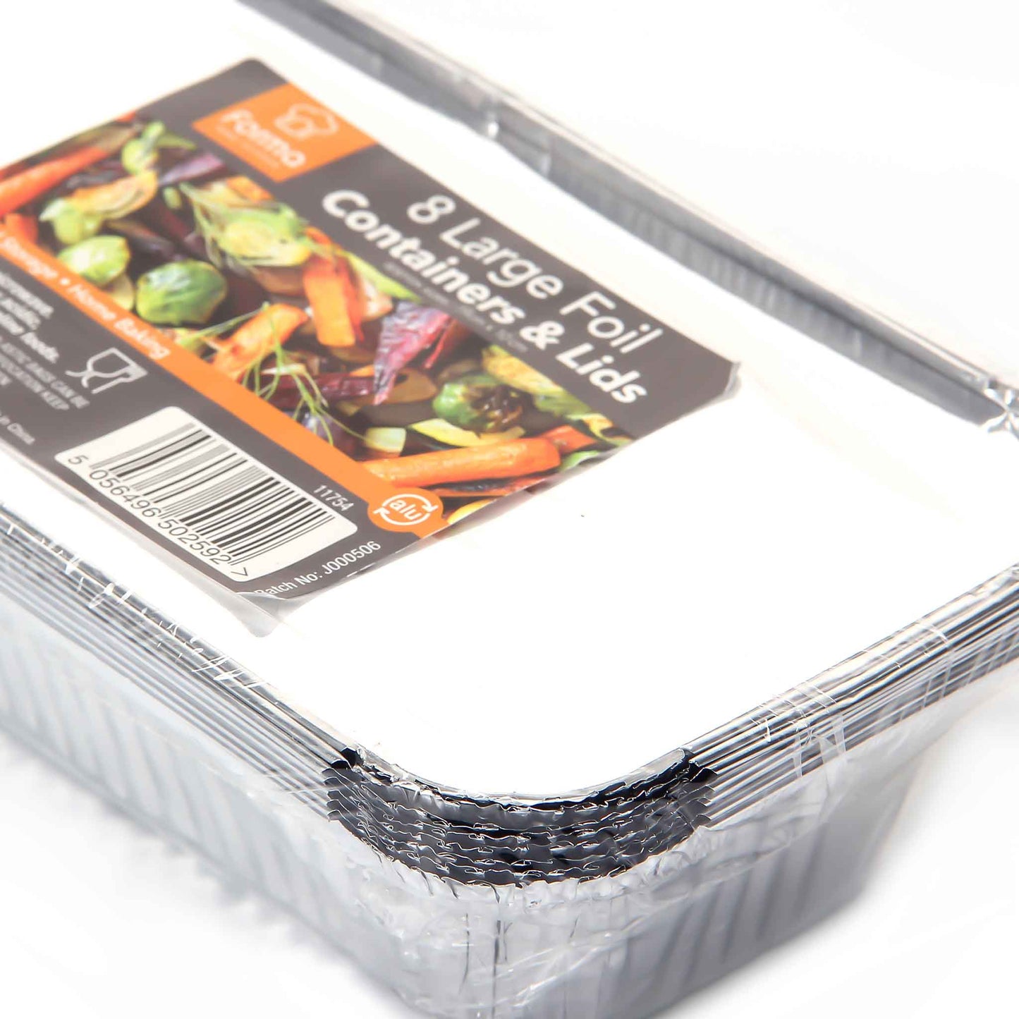 Foil Containers & Lids 19x10cm 8PK
