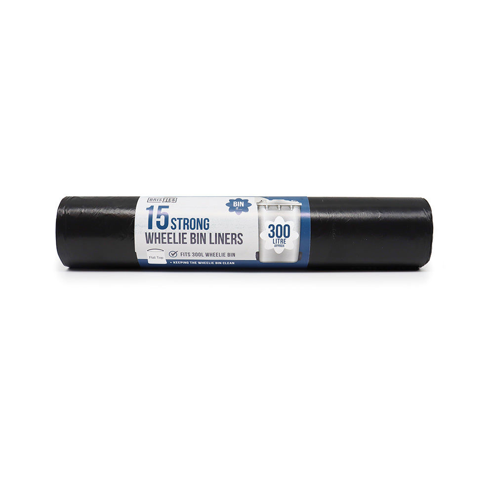 Black Wheelie Bin Liners 300L 15S