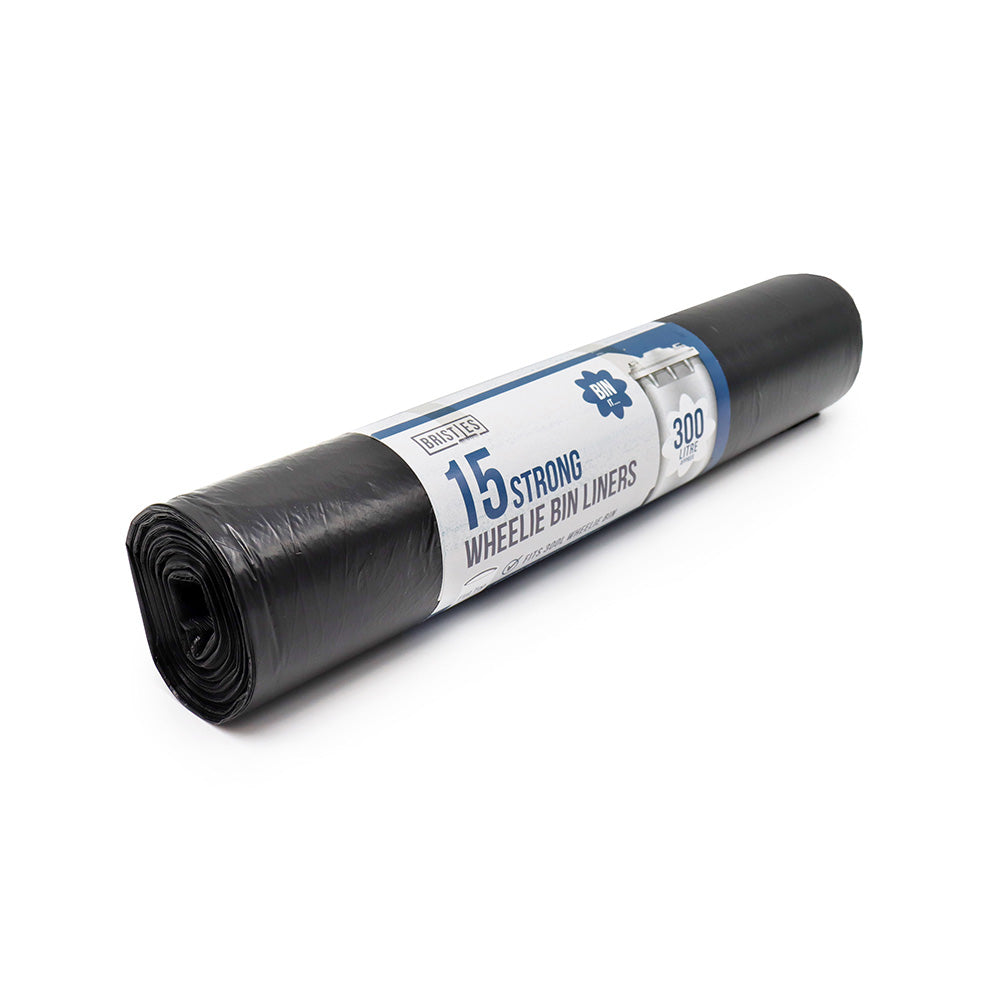 Black Wheelie Bin Liners 300L 15S