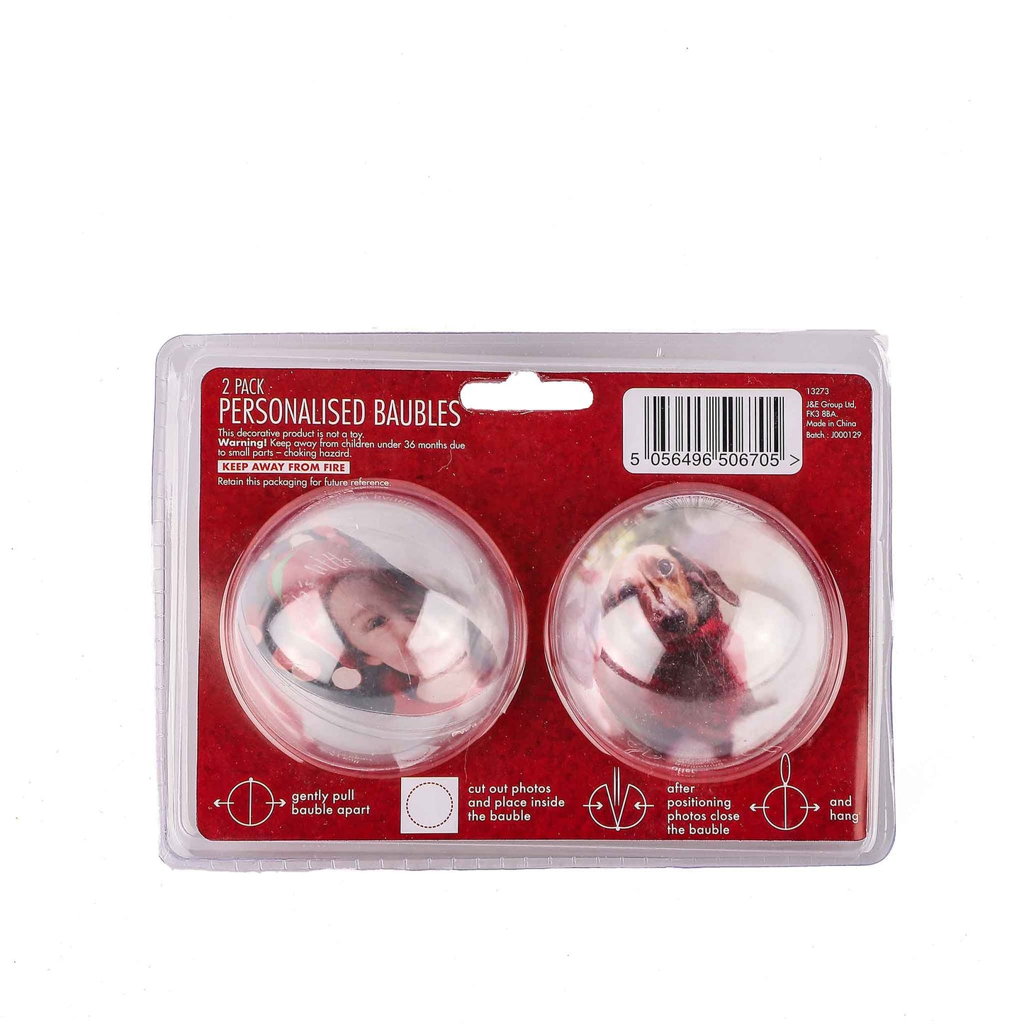 Personalised Baubles 2PK