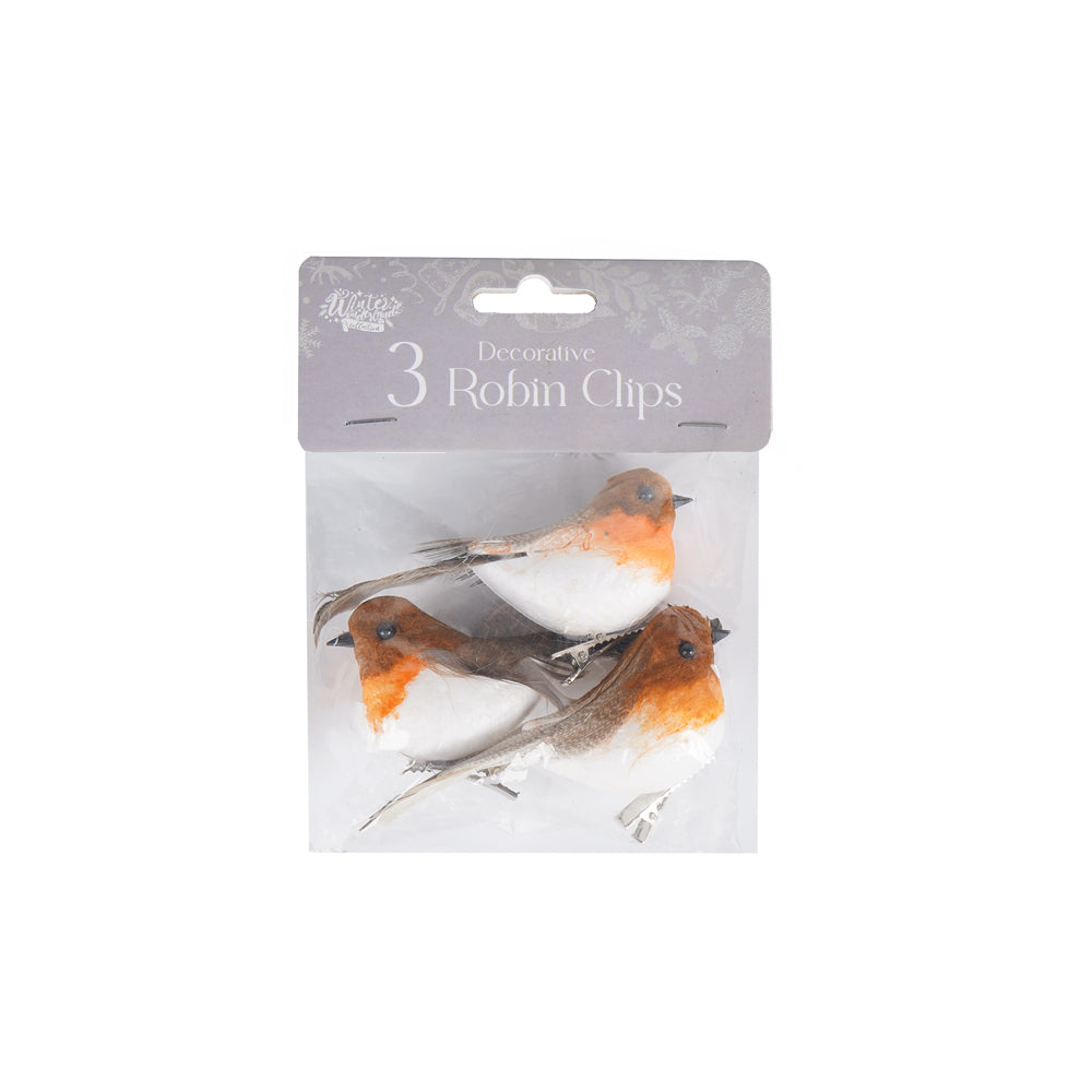 Christmas Robin Clips 2 Pack